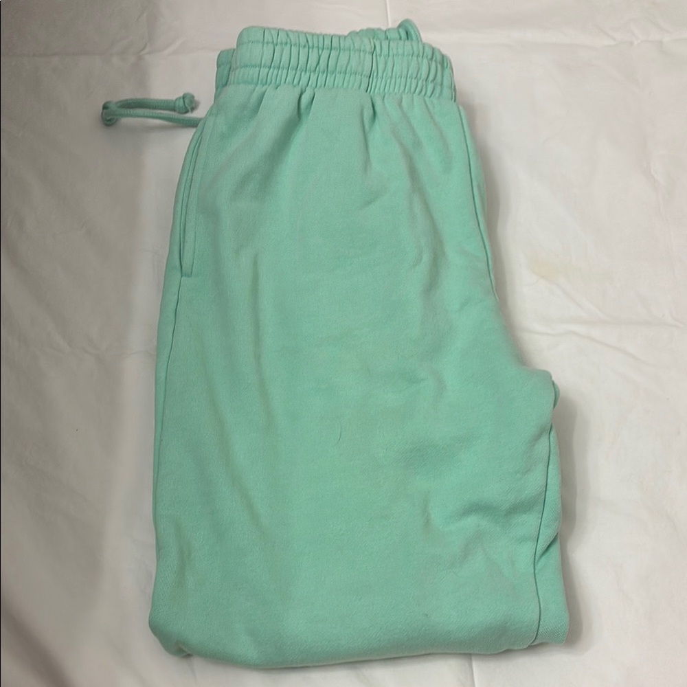 garage mint green sweats